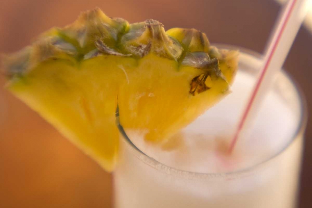 French Polynesia Tropical drink with pineapple